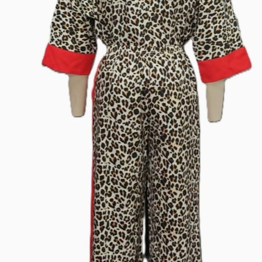 Leopard Print T-Shirt and Pant set
